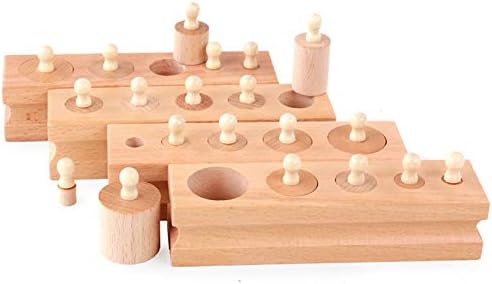 wooden knobbed cylender fine motor skills