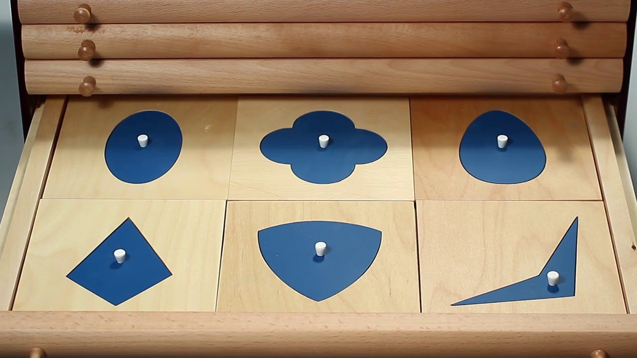 geometric cabinet for shapes recognition for montessori kids