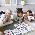sand paper letters. language learning in kids