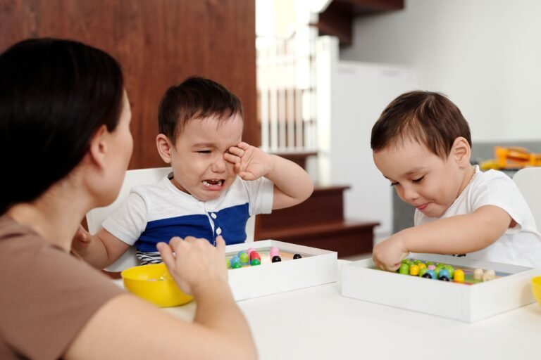 three years old kids palying