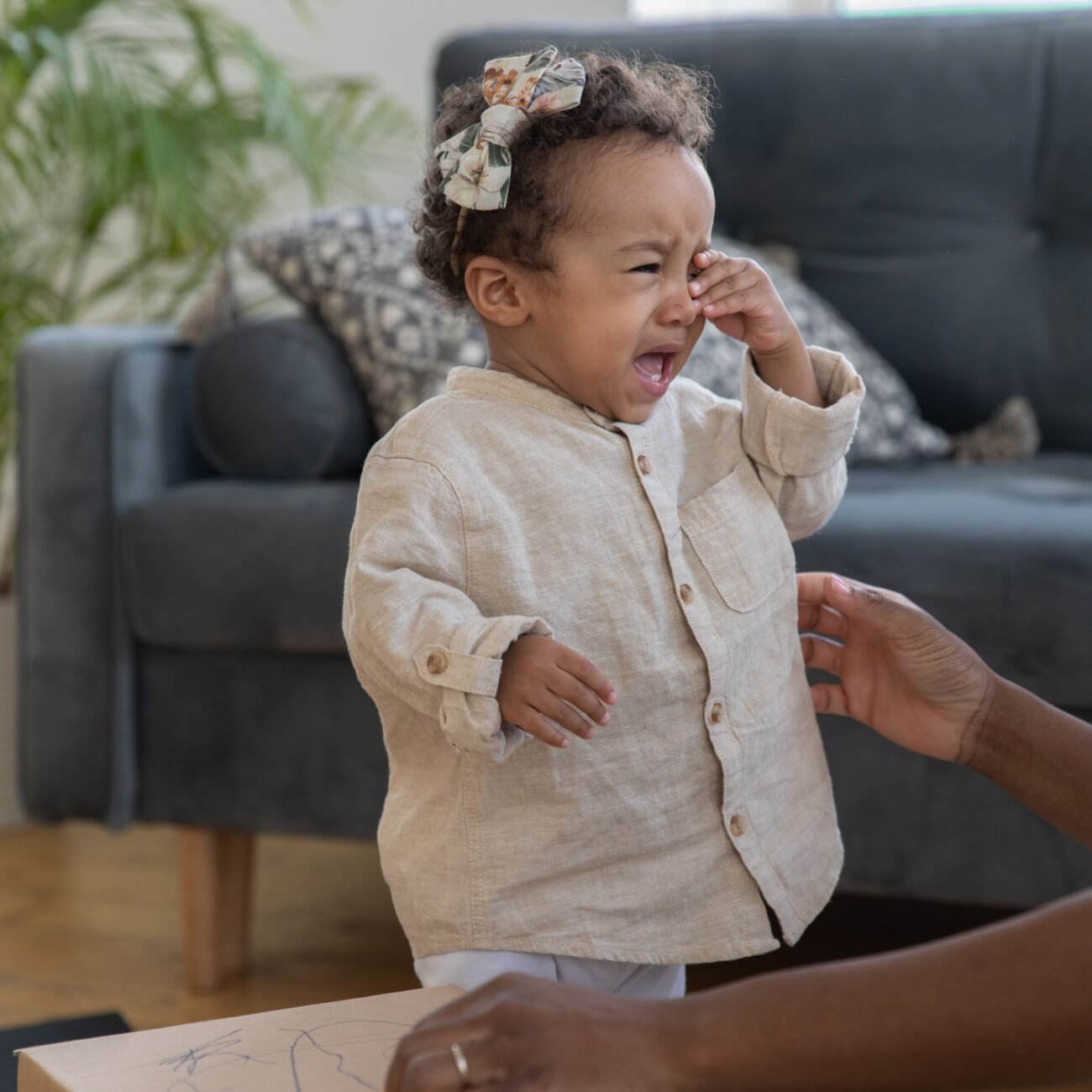 child showing tantrum